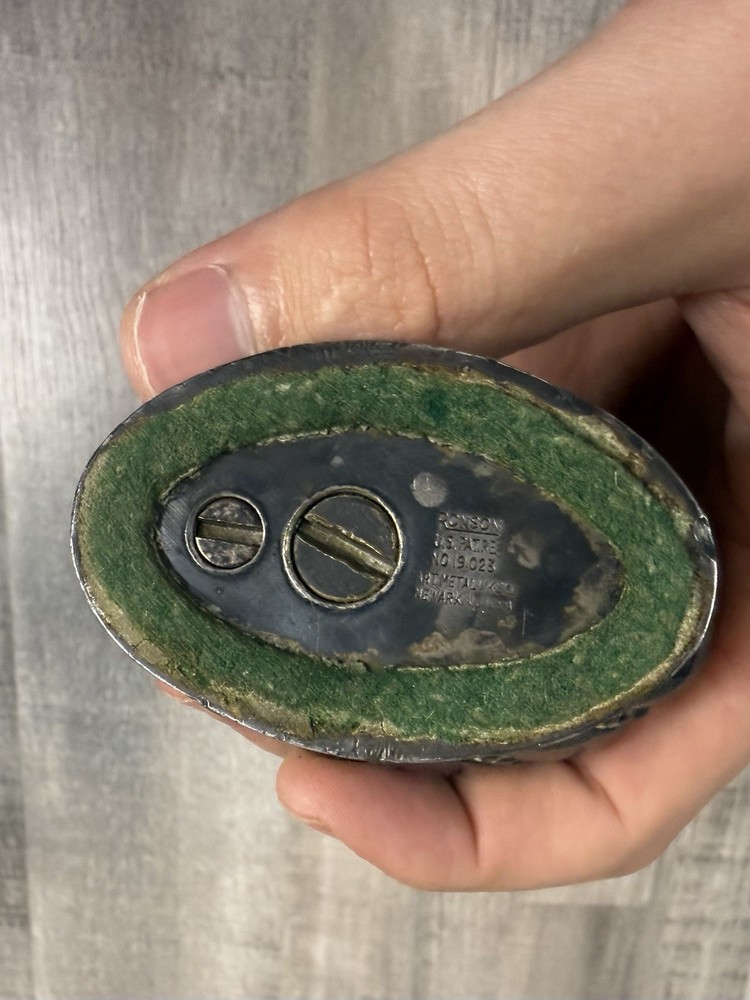 Vintage 1940/1950s Silver Plate Robson Crown Table Lighter