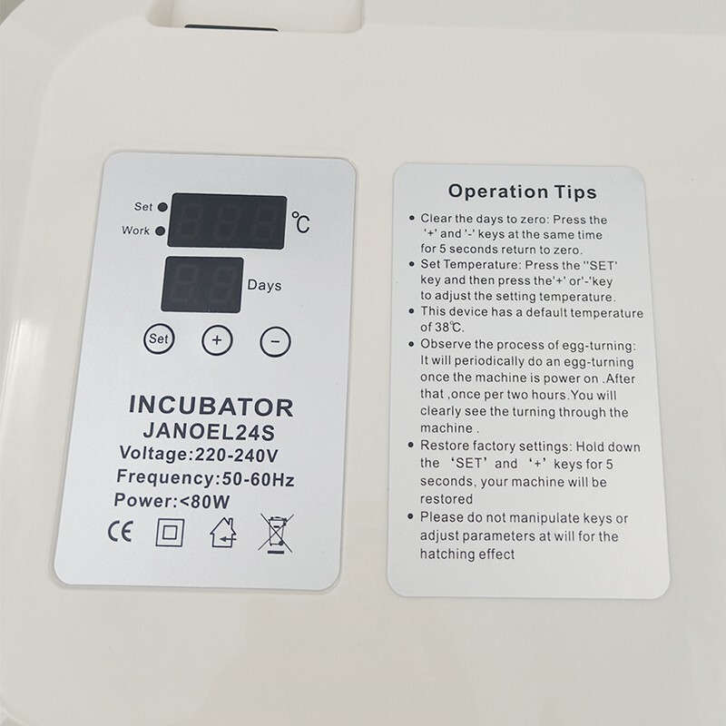 JANOEL24S Luxury 24 Eggs Digital Control egg Incubators automatic incubator