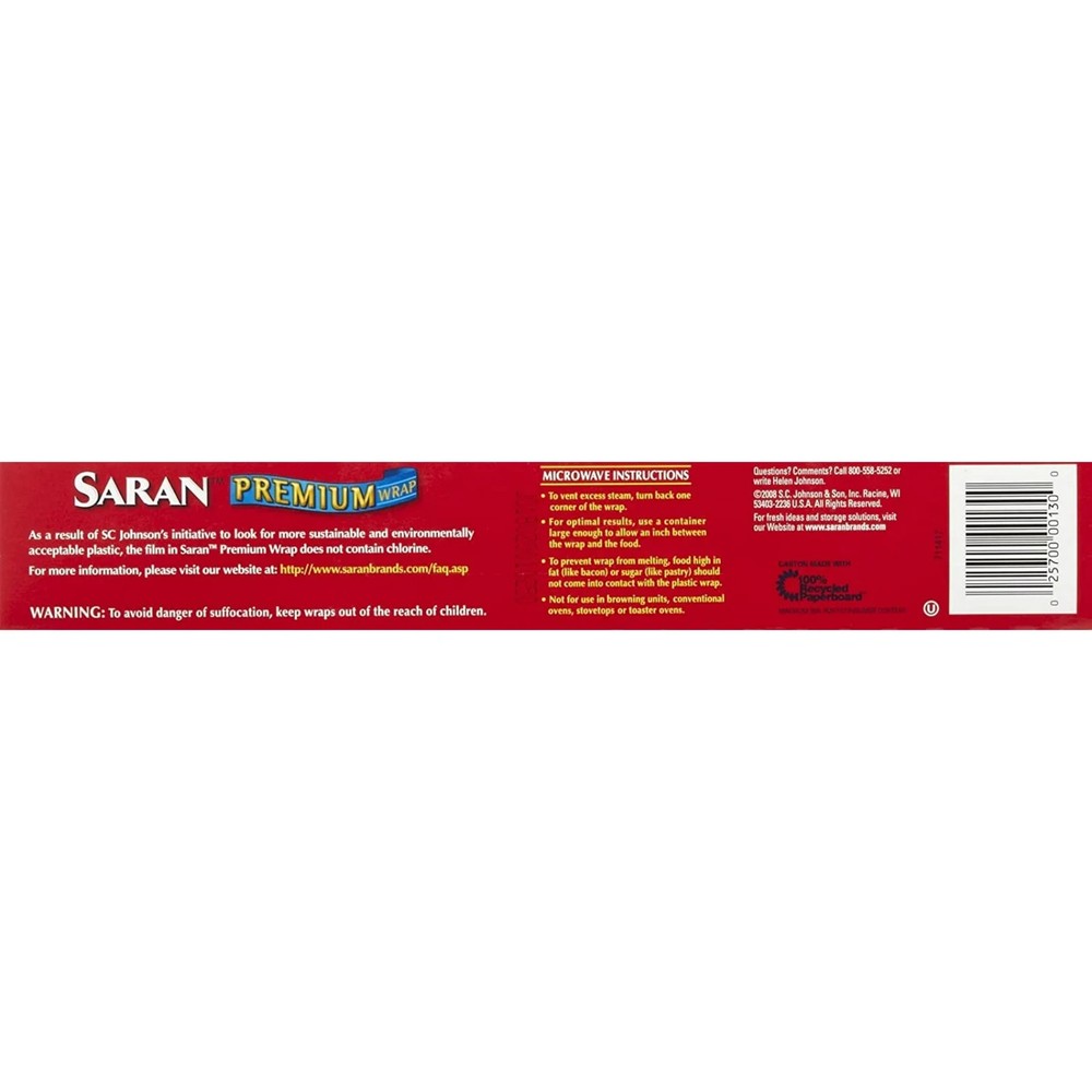 Saran Premium Plastic Wrap - 100 ft - 3 pk