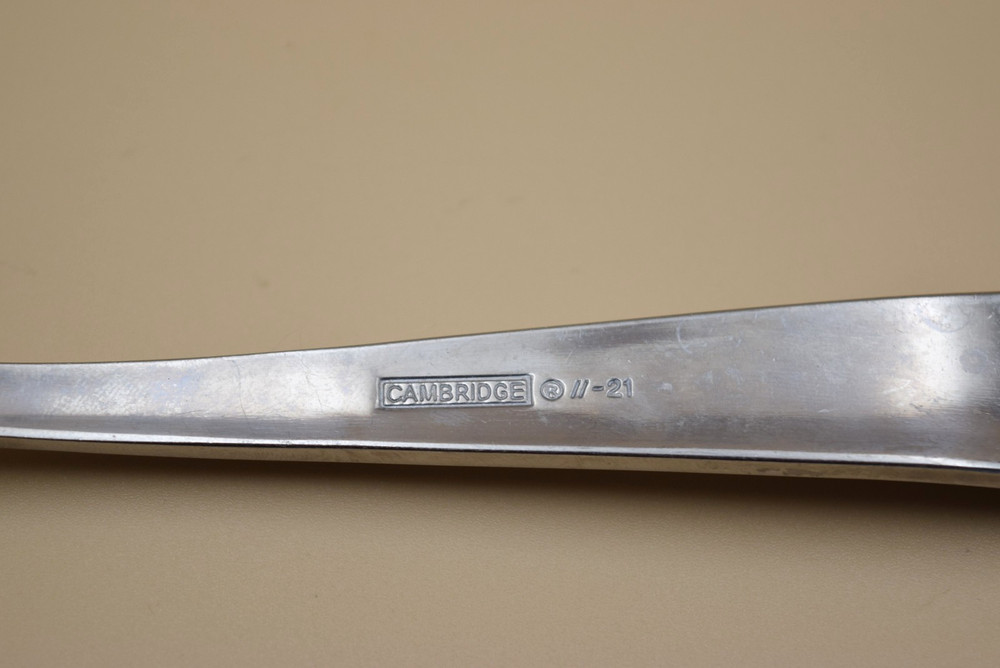 16pc Cambridge Solvay Sand Pebble Flatware Knives Serving Spoon Dinner Fork