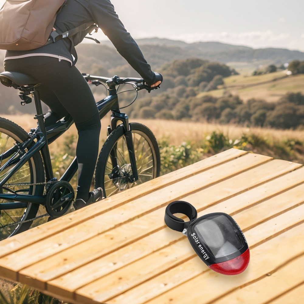 Sustainable Lighting Solution Solar Powered MTB Taillight Easy Mounting