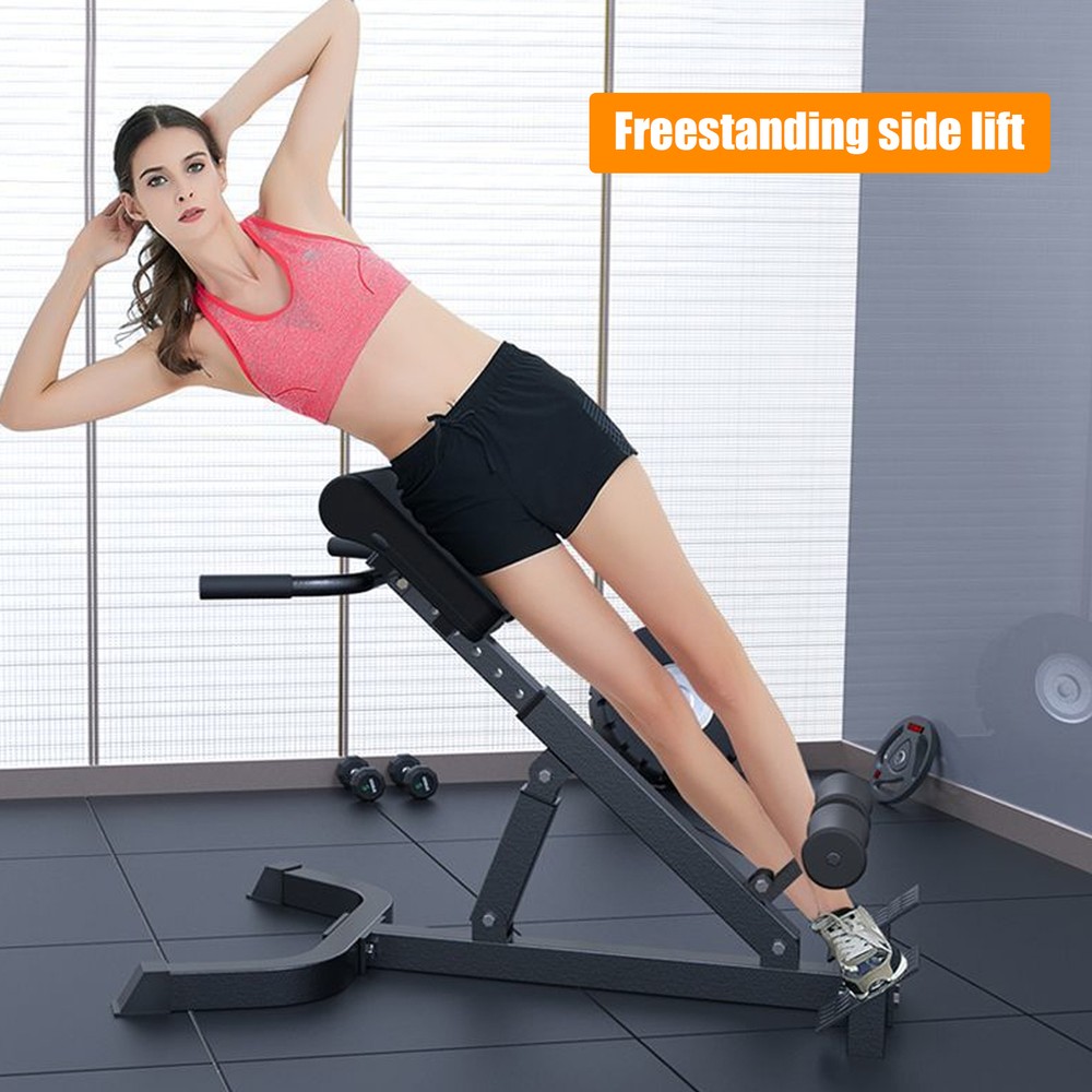 Fold Roman Chair Back Extension Bench Adjustable Angle Abdominal Exercise