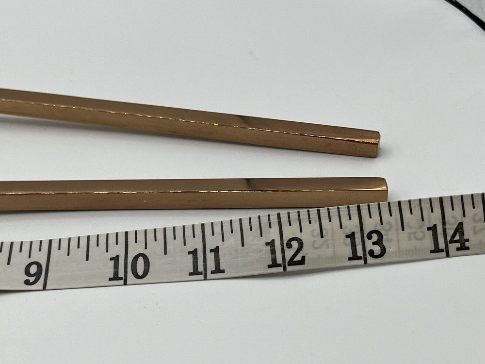 Copper MCM Style Salad Serving 2 Piece Set Long Handle 13"