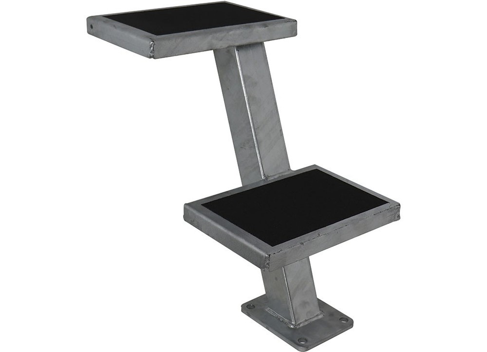 Extreme Max 3006.6812 Galvanized Trailer Tongue Step - Double, Silver