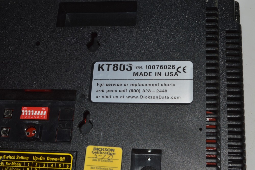 ^^ DICKSON CALIBRATION KT803 TEMPERATURE CHART RECORDER (ELE37)