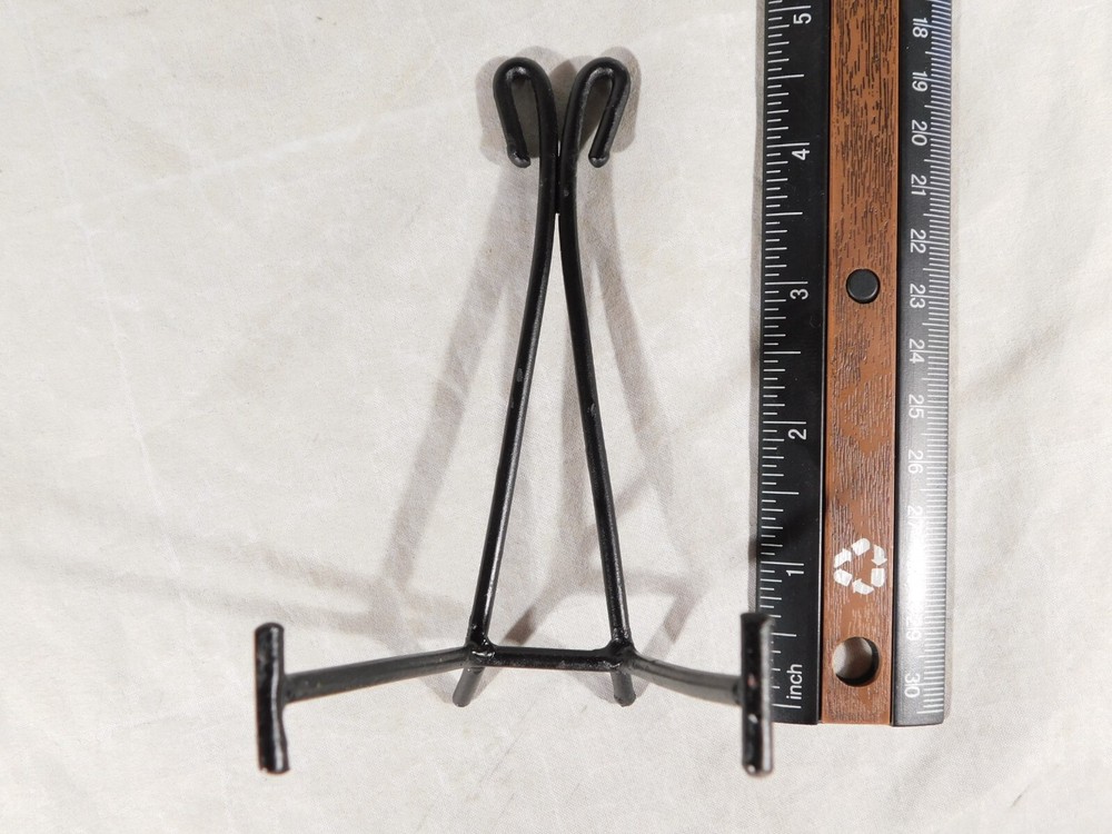 Easel Display Stand with Scroll Design! Black Iron Medium Size