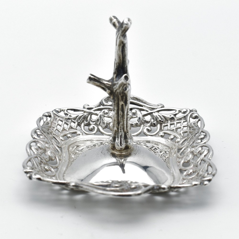 Antique Solid Silver Ring Tree Dish Edwardian 1902