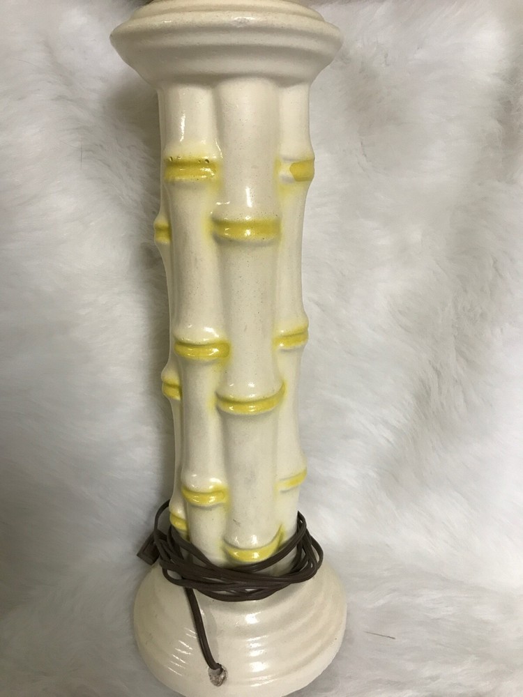 MCM Mid Century Modern Ceramic Bamboo Lamp