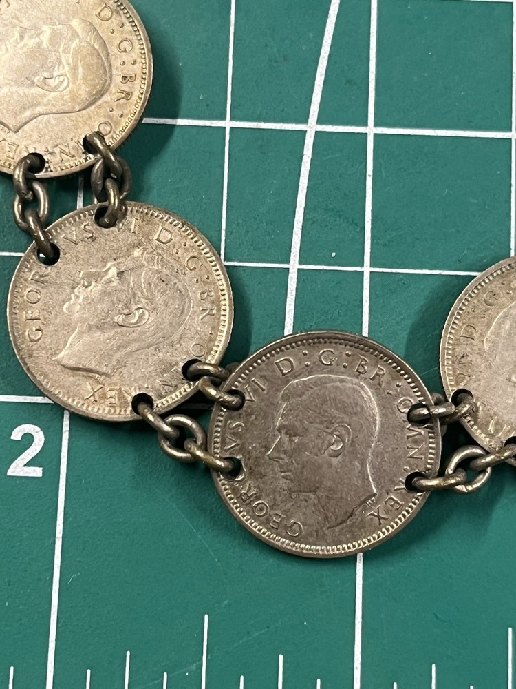 WWII Era British Homefront Coin Bracelet