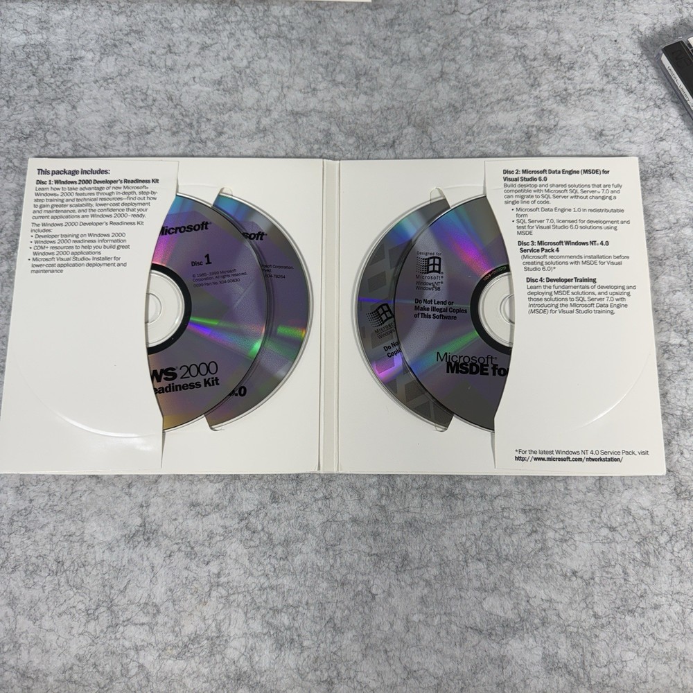 Microsoft Visual Basic Studio 6.0 Pro FoxPro C++ 659-00390 X04-86322 Software