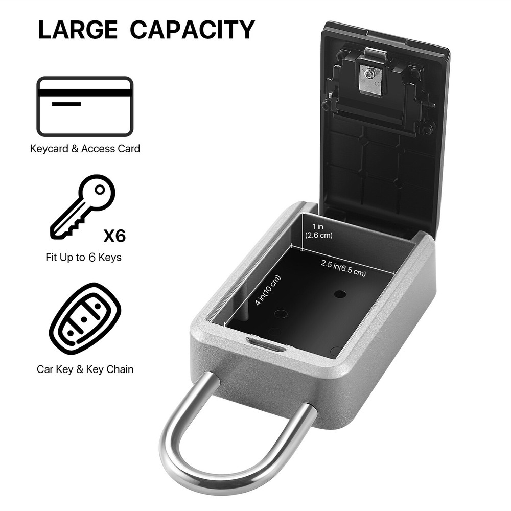 Key Lock Box Key Storage Safe Box Wall Mounted 4 Digit Combination Lock Security