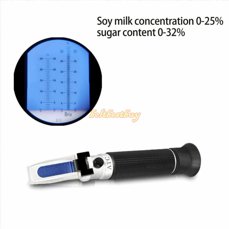 Brix Specific Gravity Refractometer Fruit Juice Wine Sugar Test 0~32%