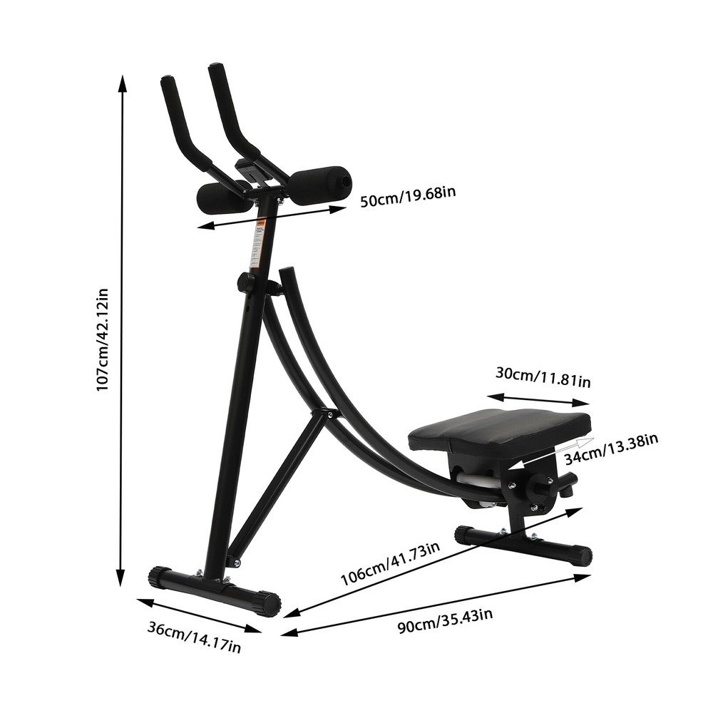 Ab Workout Crunch Machine Coaster Abdominal Ab Trainer Sit Up Bench LED Display