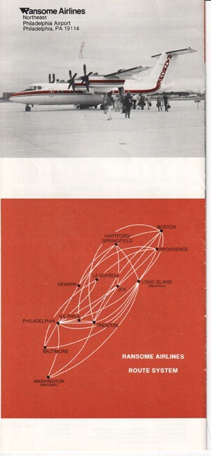 Ransome Airlines timetable 1983/01/01