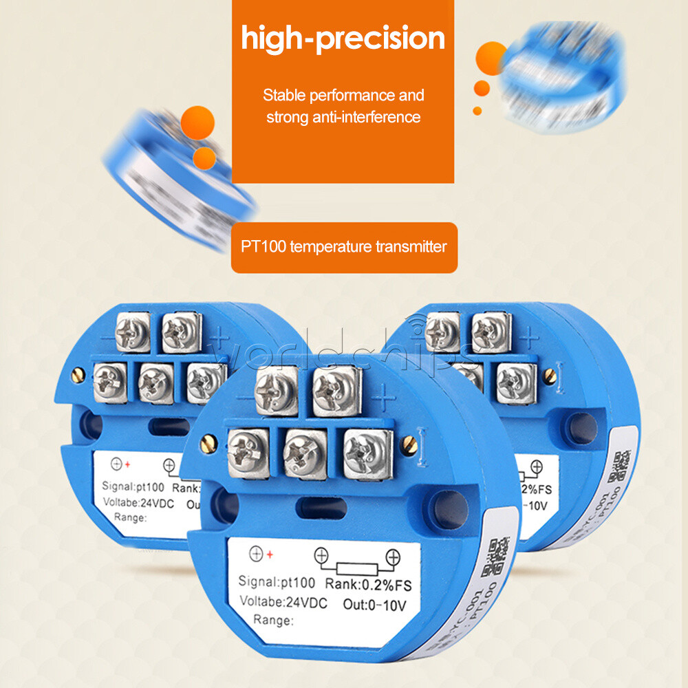 PT100 temperature transmitter module 4-20MA isolation sensor Out Put 0-10V