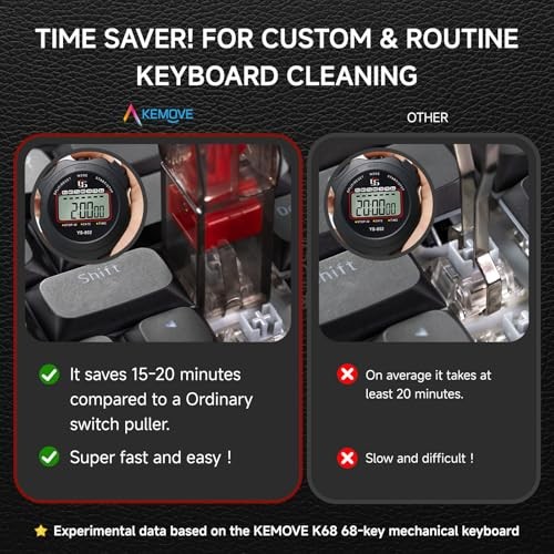 P10 2-in-1 Switch Puller Keycap Puller for Mechanical Black semi-transparent