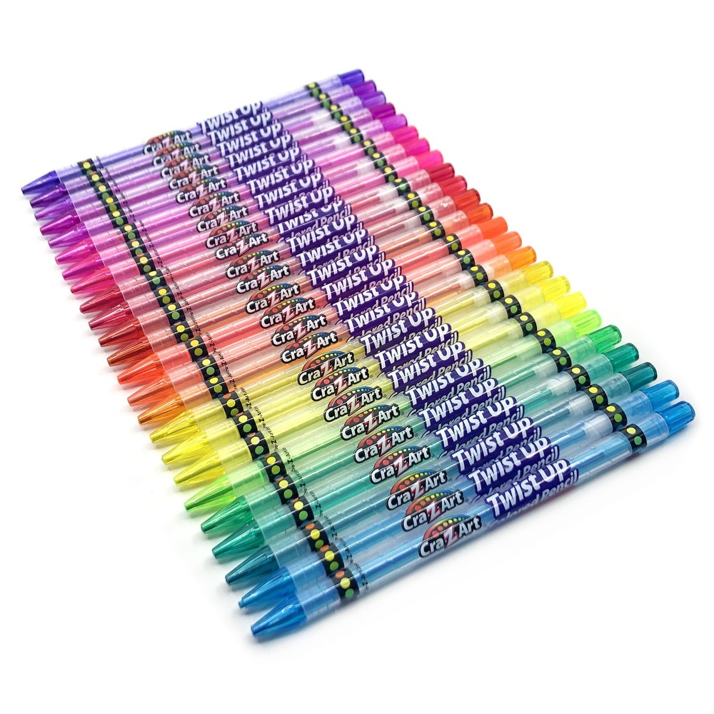 Neon Twist up Colored Pencils, 24 Count Multicolor, Beginner