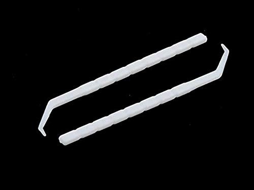 Plastic Household Teeth Cleaning Tool Curved Hook Toothpicks White (150 Pcs)