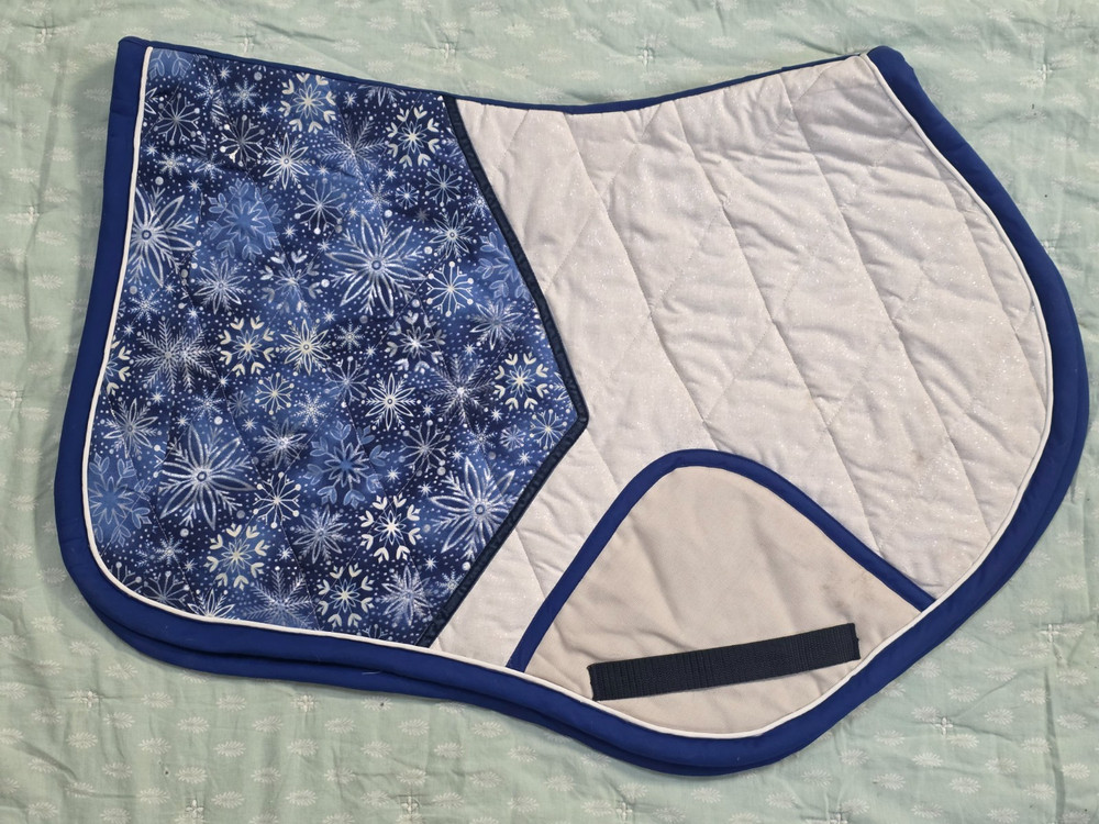 Winter themed Saddle Pad by GEM Custom Saddle Pads