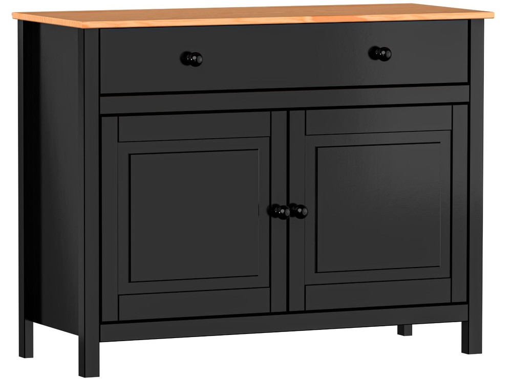 Solid Wood Sideboard Buffet Cabinet with Doors & Drawer