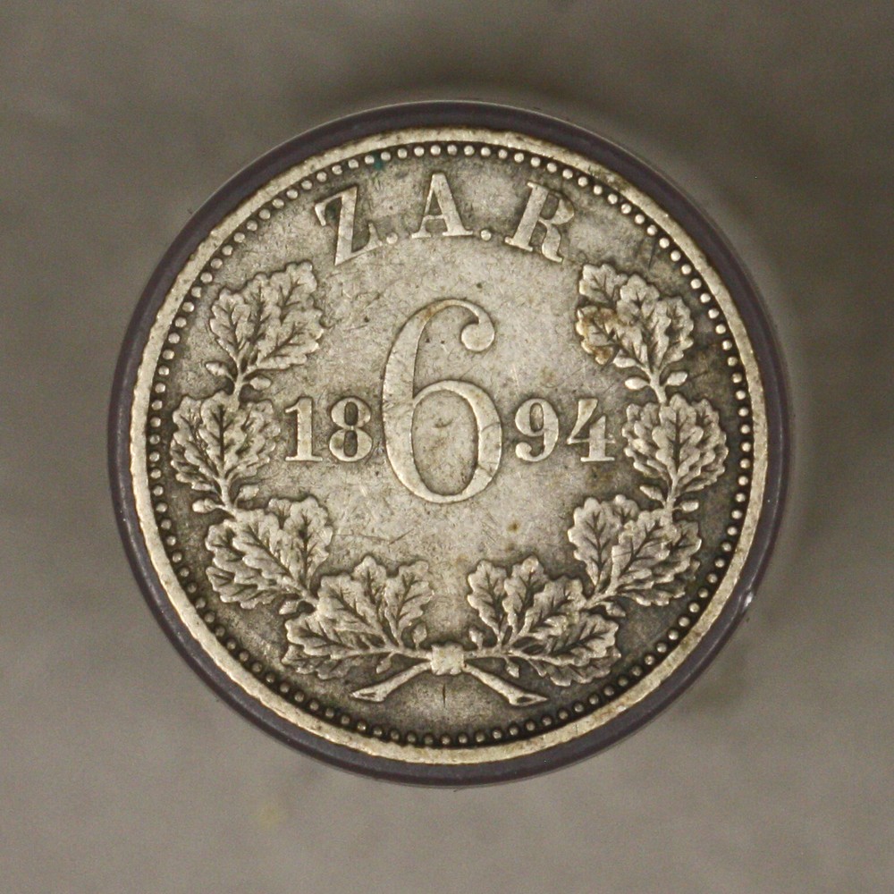 South Africa 1894 6 Pence VF