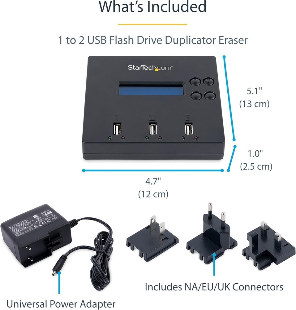 Standalone 1 to 2 USB Flash Drive Duplicator / Cloner / Eraser, Multiple USB Thu