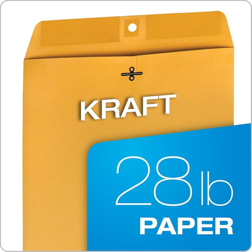 Reliable 10 x 15 Kraft Clasp Envelopes - Secure Document Storage, 100 Pack