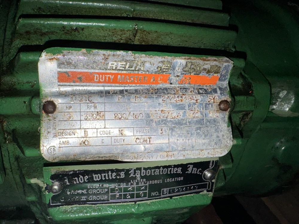 3 HP Greerco Explosion Proof Disperser Mixer Homogenizer