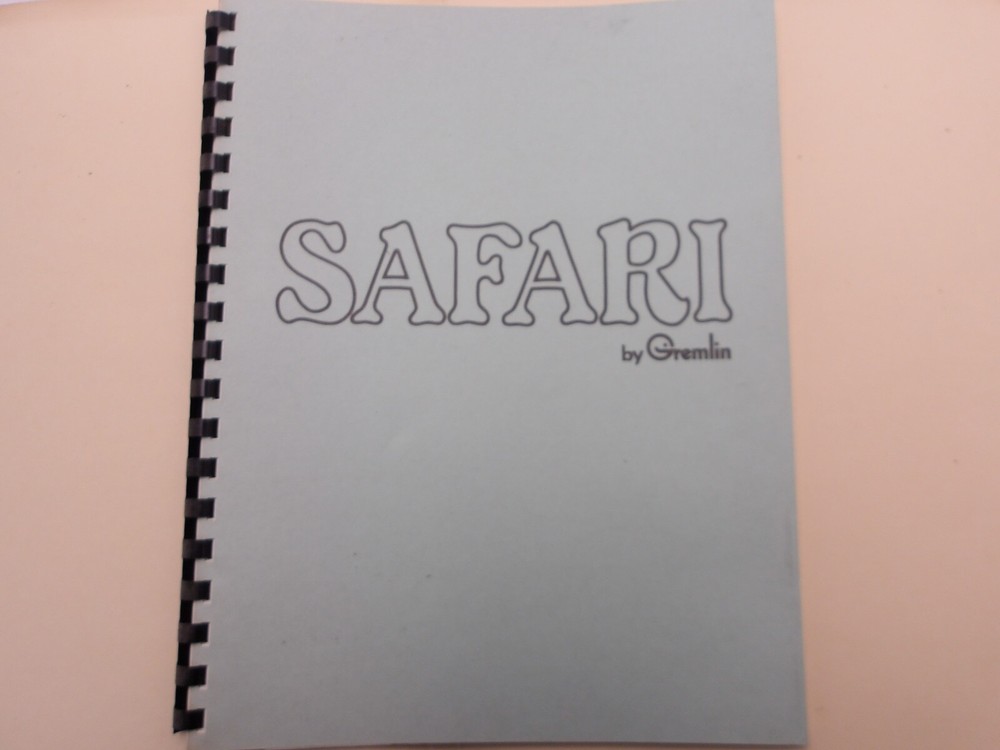 Gremlin-Safari- Schematics - NOS