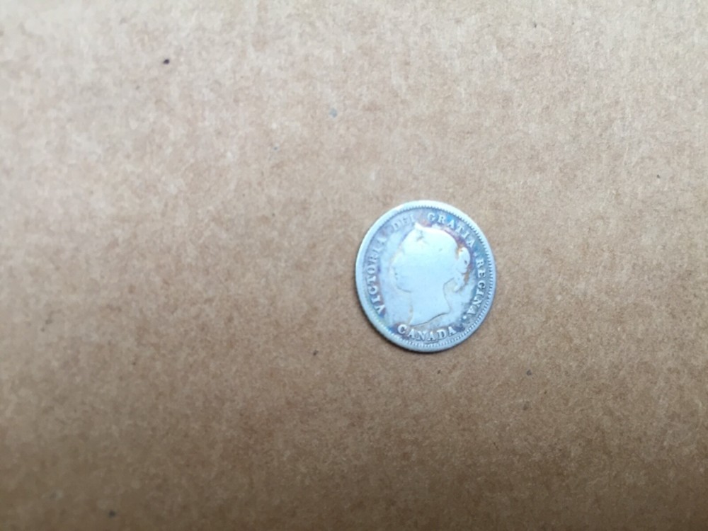 1881 canada 5 cent silver coin nickel
