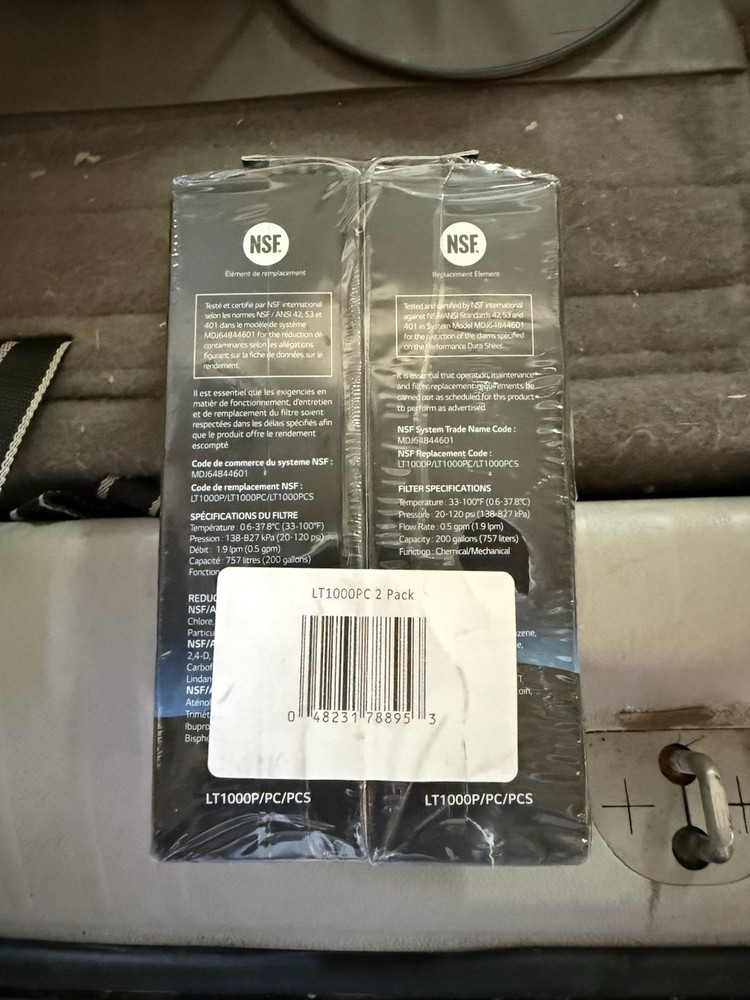 LG LT1000P2 6-Month / 200 Gallon Refrigerator Replacement Water Filter 2 Pack