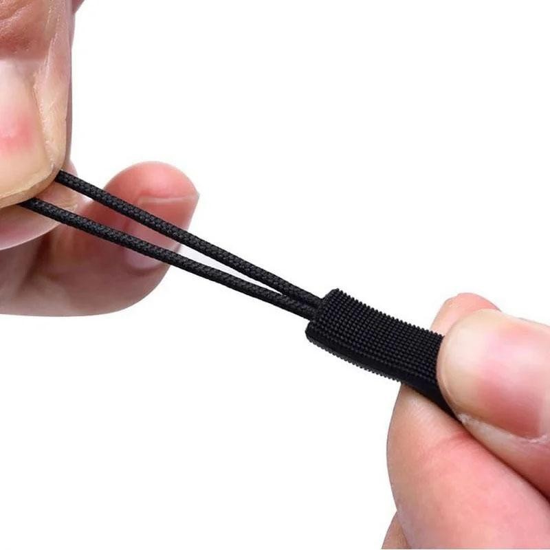 10 Black Plastic Zipper Puller, Durable Pvc Zipper Puller, Suitable for Bags, Ba