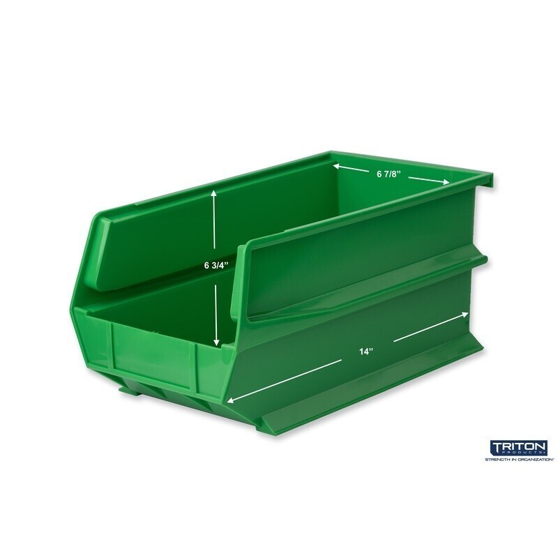 Interlocking Stacking Polypropylene Storage Bins Garage Shop Organization 6 Pack