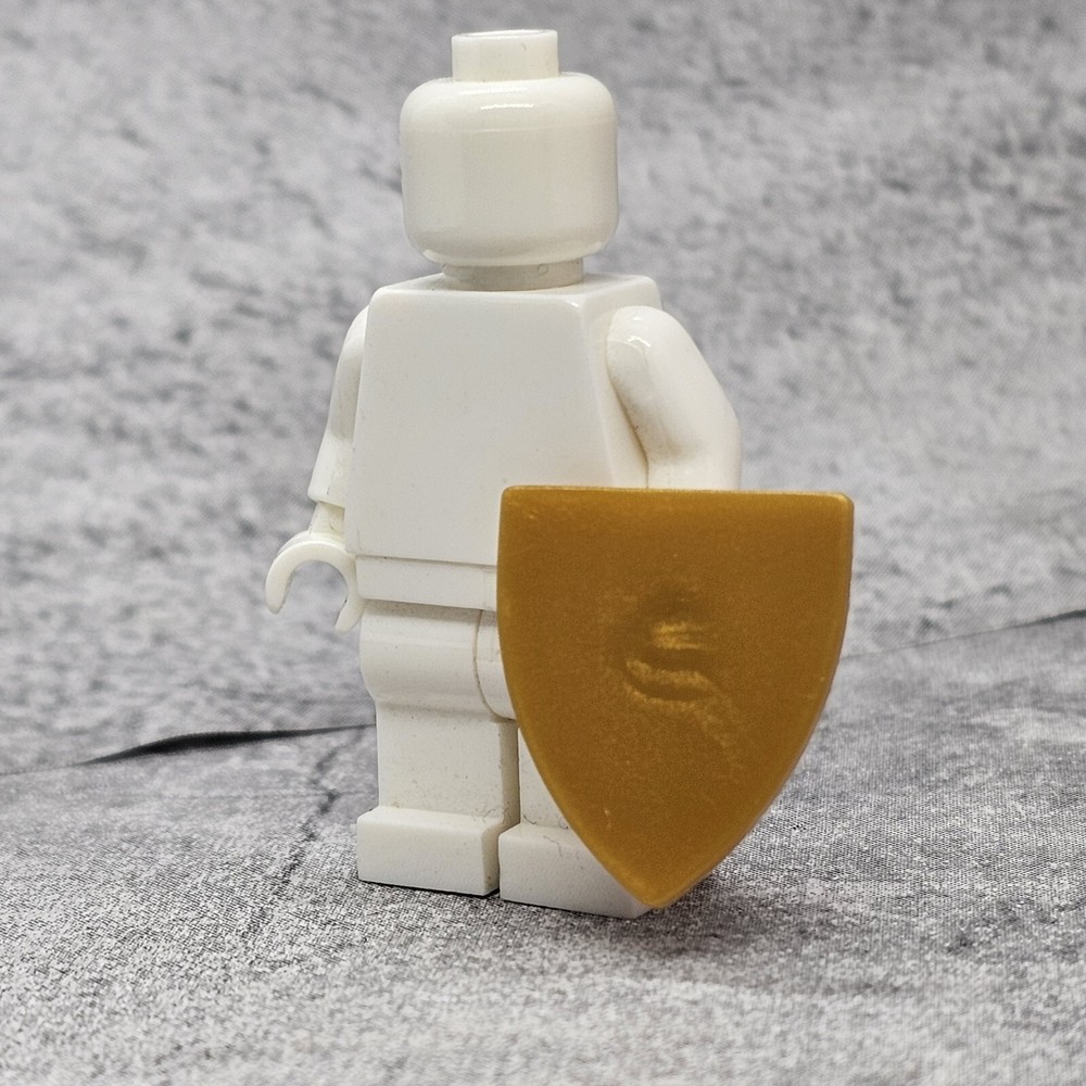 5pack Custom classic Plain Golden Shield Block Accessory for Minifigure A7CSG1