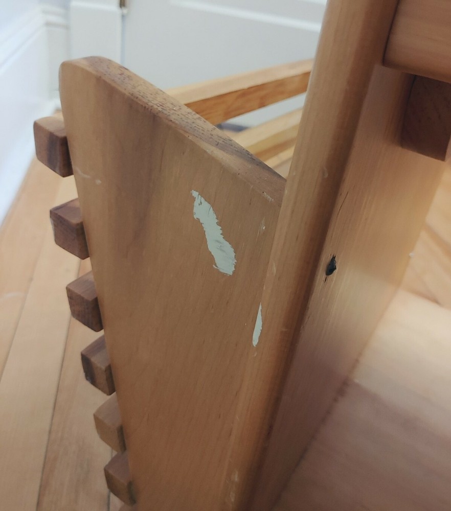 Solid Wood Handmade Magazine Rack Side Table Unique Rare