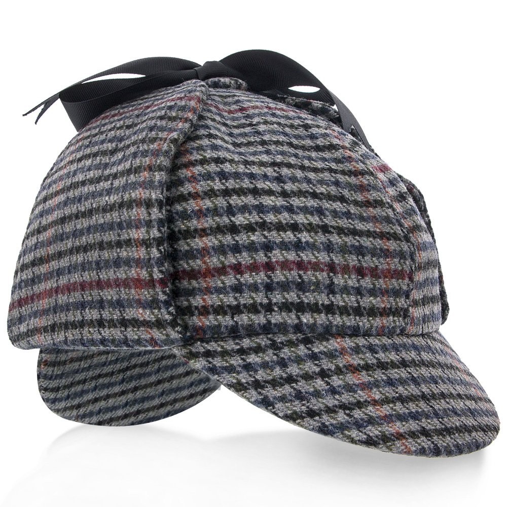 Walrus Hats Fox & Hound Deerstalker Hat - Wool Blend, Multi-Colored Sherlock
