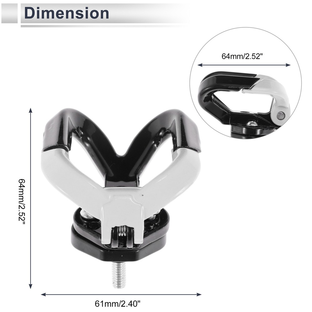 Butterfly Motorcycle Hook Double Hook Opening-Closing 1pc Black White