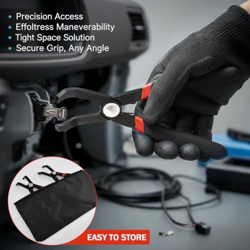 2 Pack Push Pin Pliers Set, Efficient Multi-Functional 30 Degree and 80 Degree
