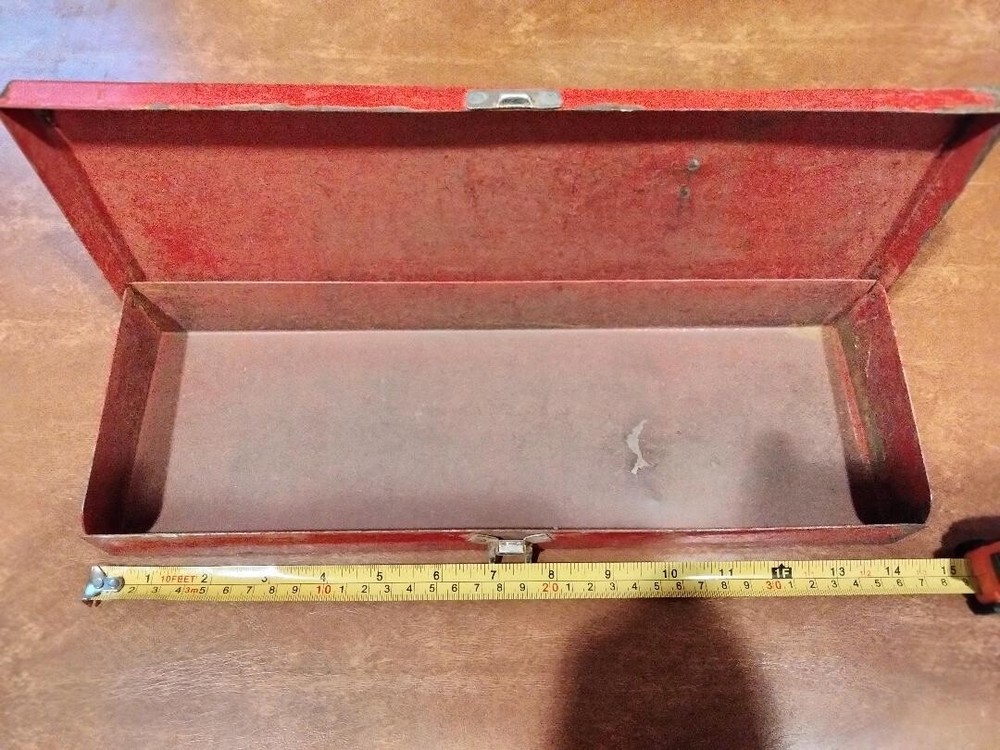 Vintage Stanley Red Tool Box - Empty Box Only