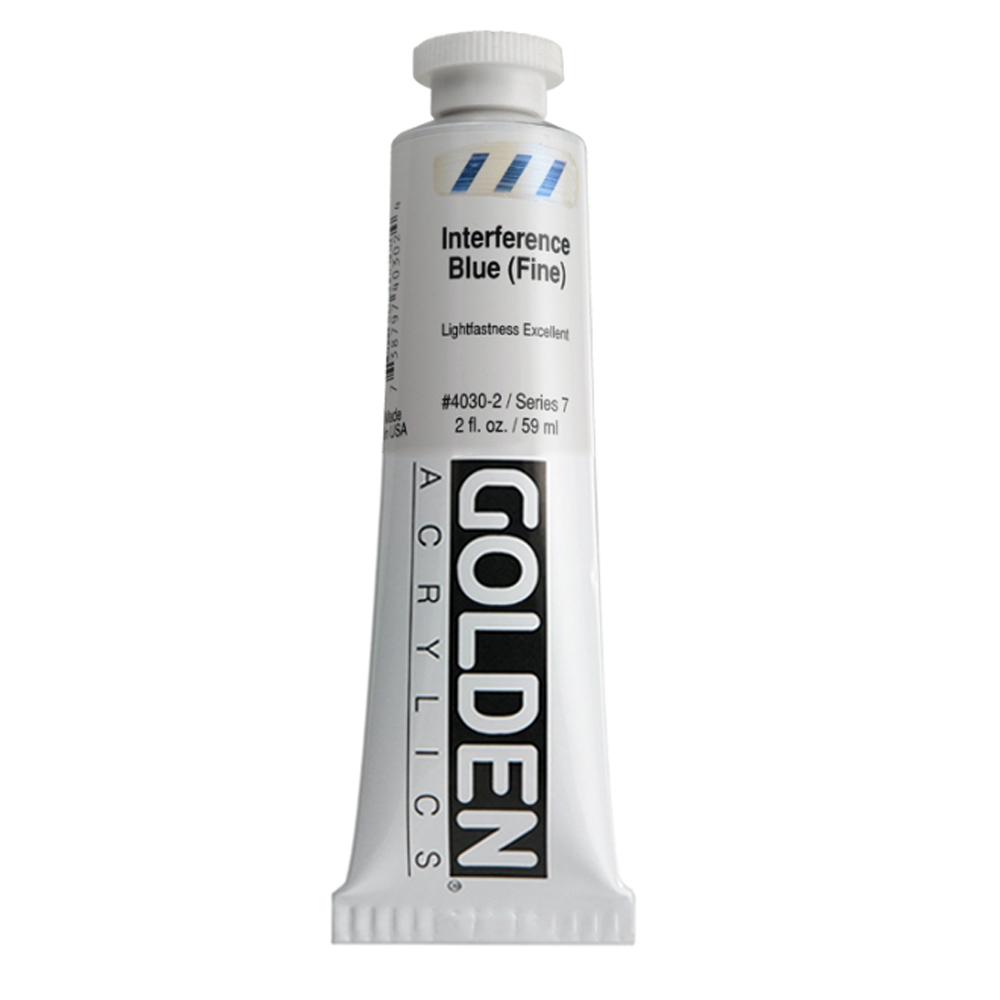 Golden Acrylic 2 Oz Interference Blue Fine