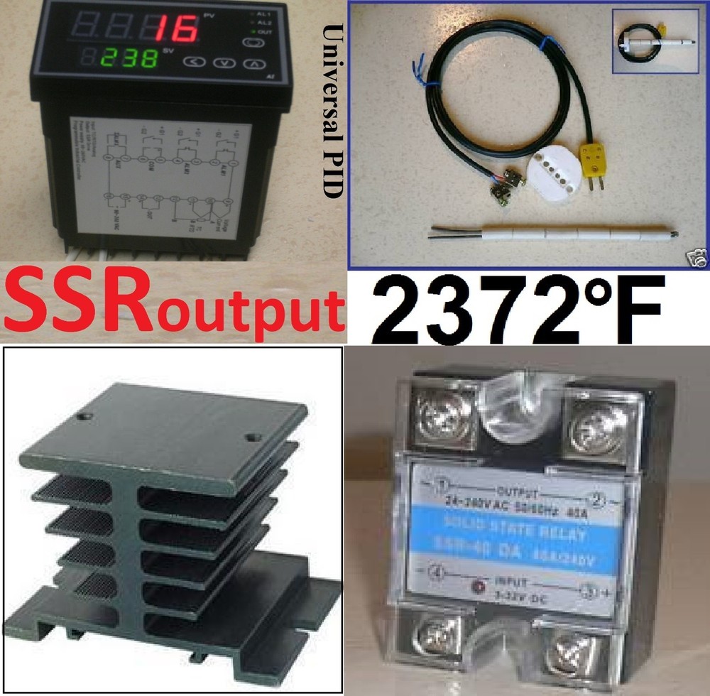 professional Programmable Temperature Controller SSR Kiln Oven kit Universal