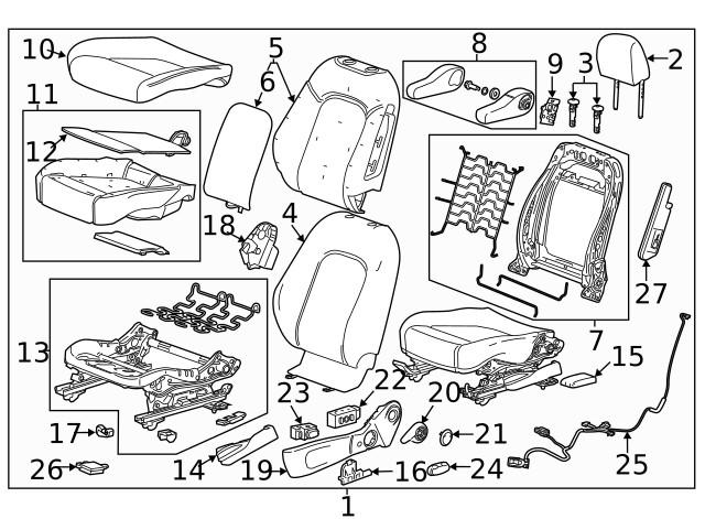 Genuine GM Cocoa Front Head Restraint 95136167
