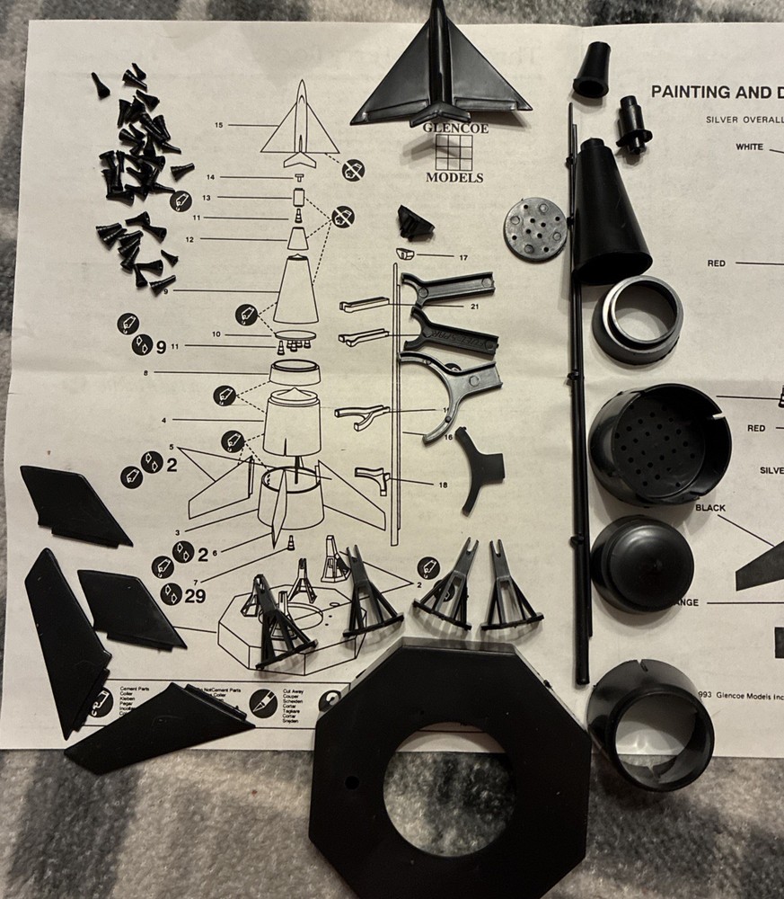 Glencoe Models 3 Stage Ferry Rocket. 1/288. #05908.