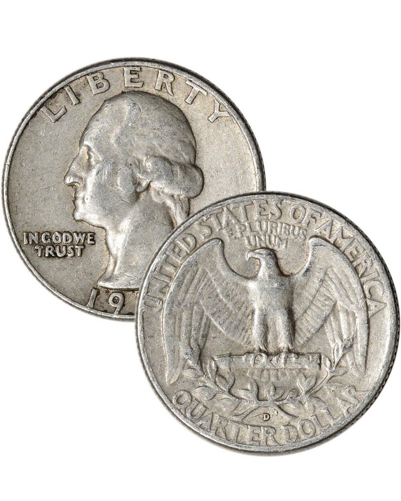 90% Silver  Washington Quarters Random Dates