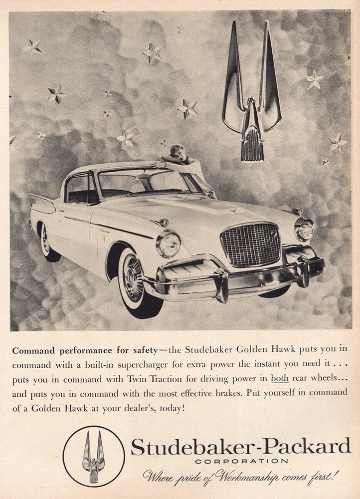 1957 Studebaker Golden Hawk: Command Performance Vintage Print Ad