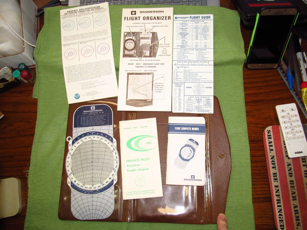 Sanderson Flight Organizer Packet - Flight Computer SC-1B & More - NICE