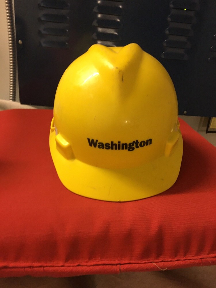Washington Vintage miners helmet Yellow msa- Medium Size