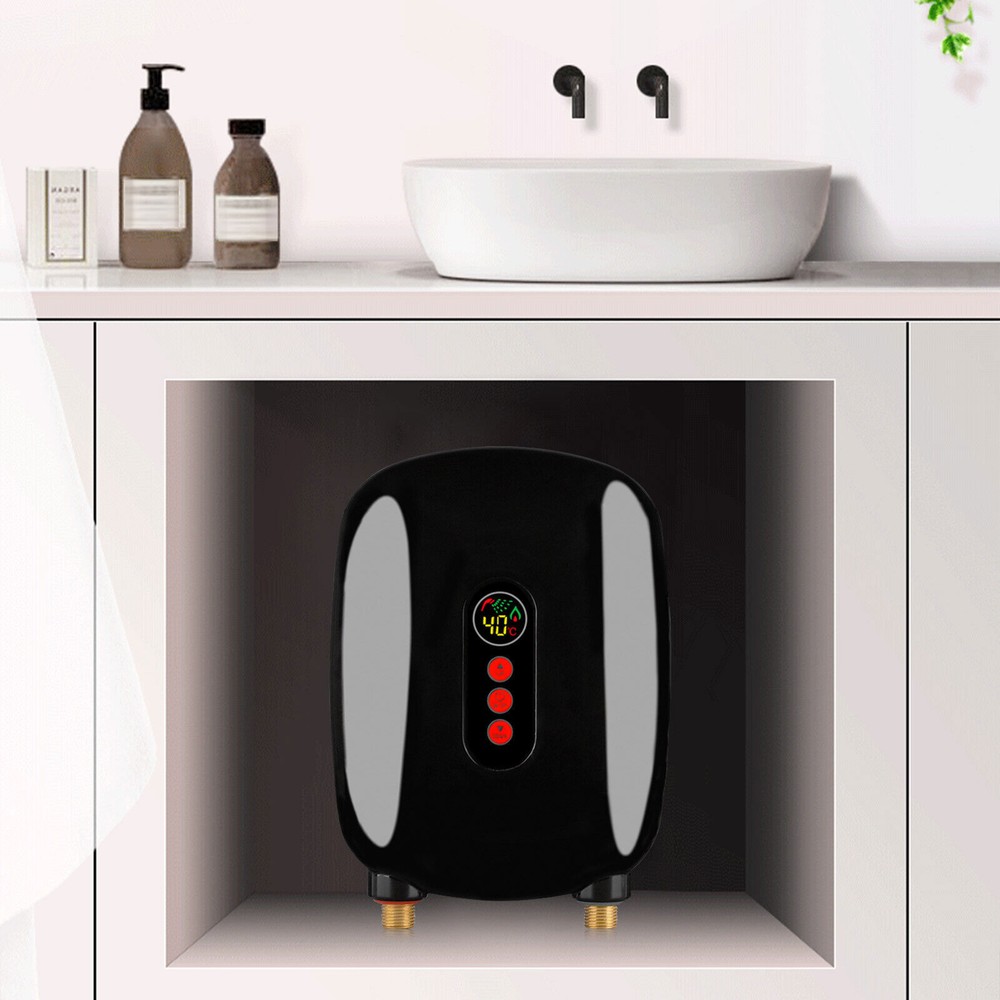 220V Electric Tankless Home Hot Water Heater Whole House Instant Heating 6500W