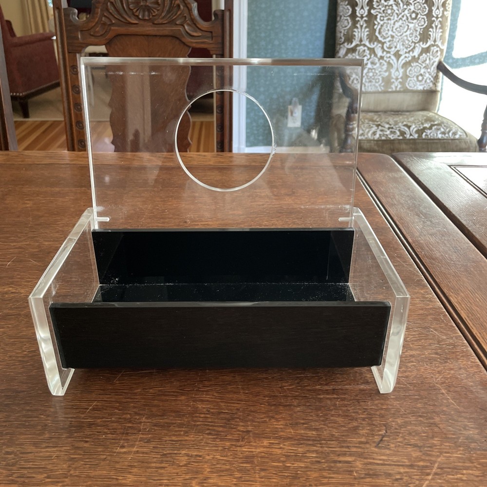 Vintage MCM Lucite Tissue Box