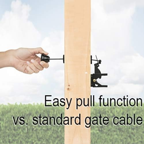 Gate Latch Cable Pull N109-070 by National Hardware in Black